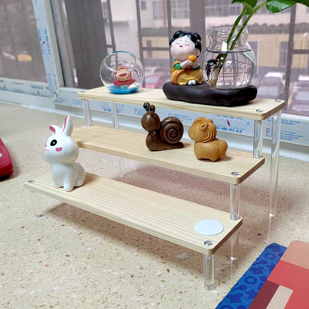 Acrylic wood toy perfume display rack