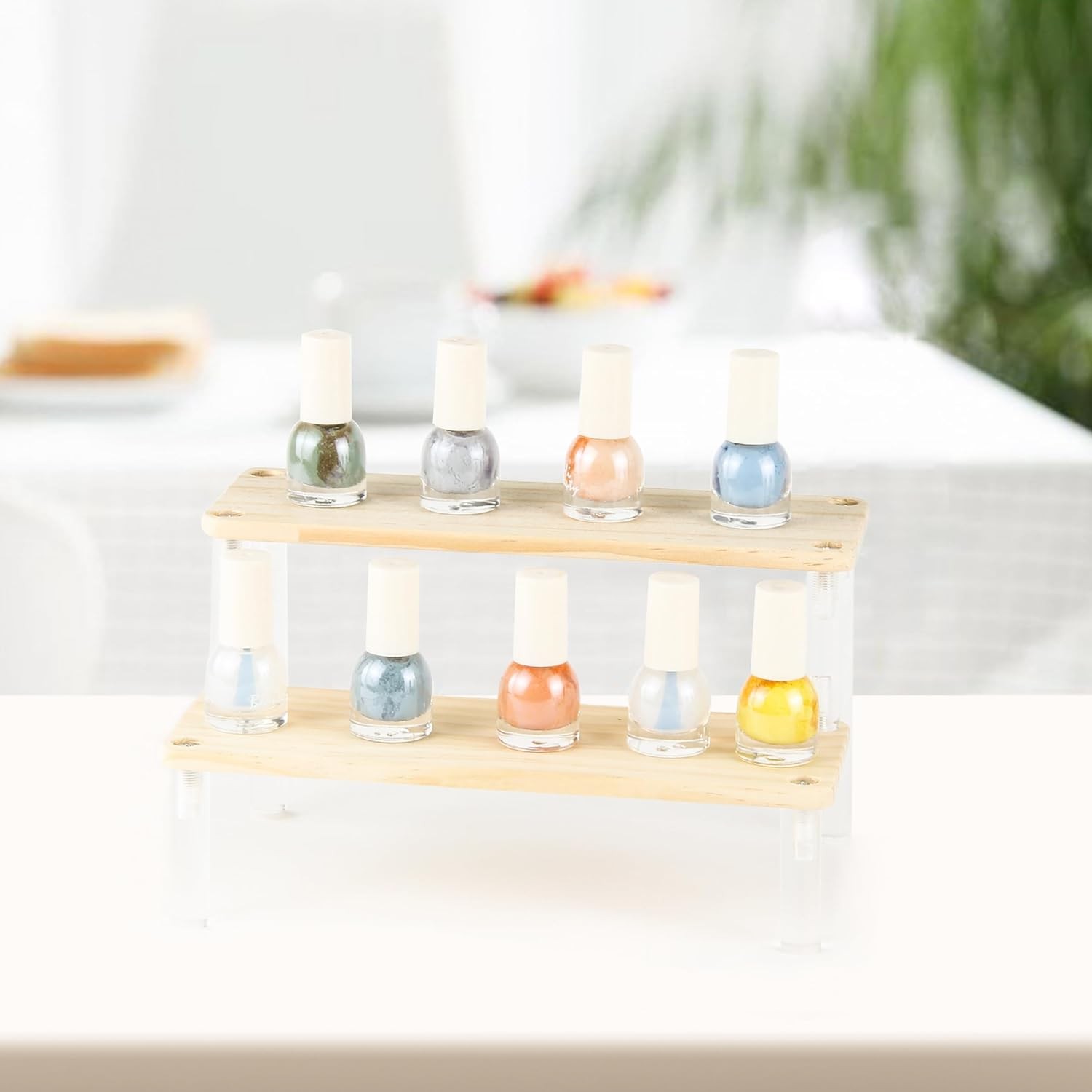 Acrylic wood toy perfume display rack